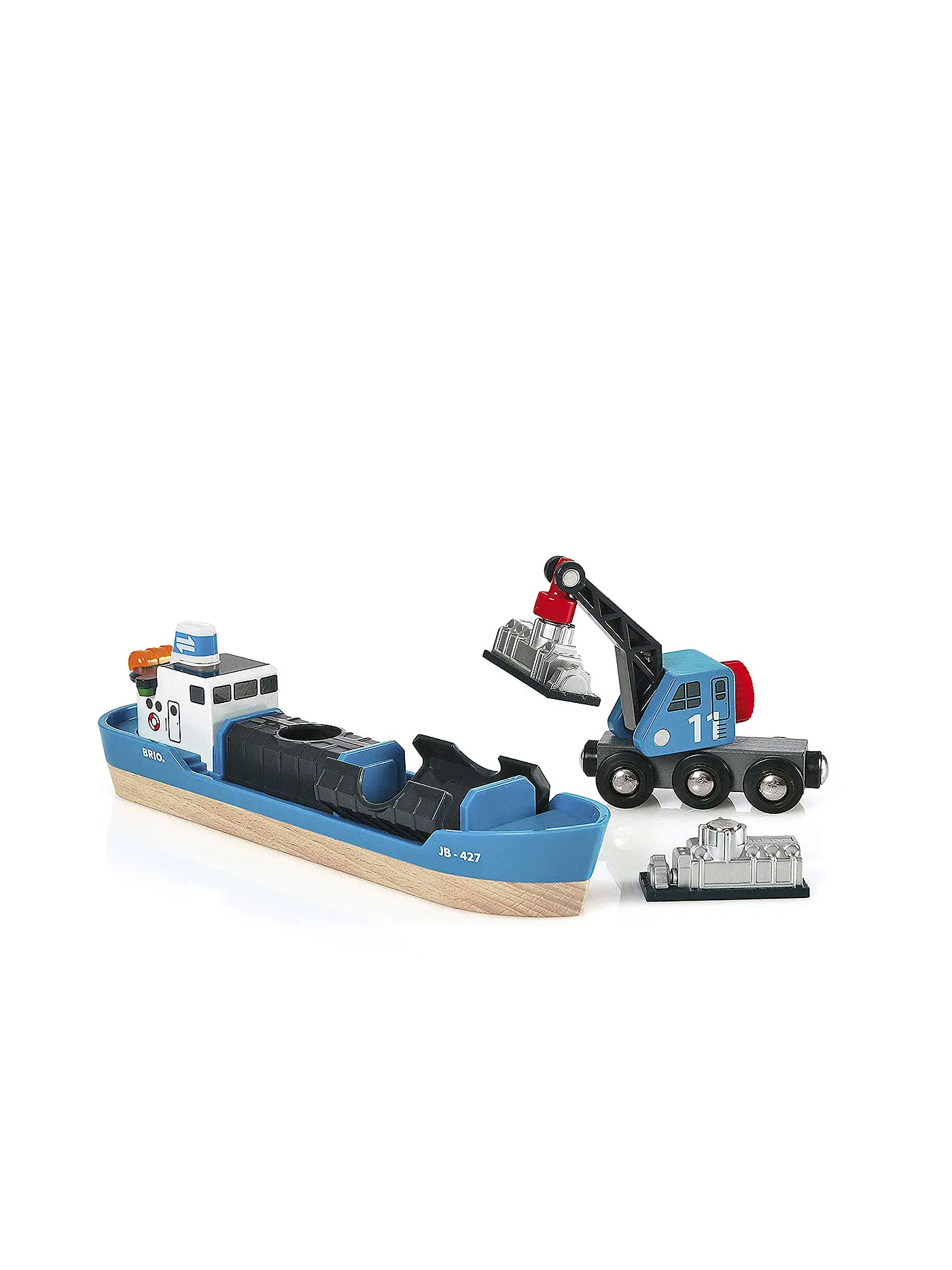 BRIO | Containerschiff mit Kranwagen | 